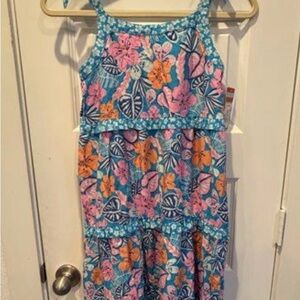 Cat & Jack Blue and Pink Floral Dress